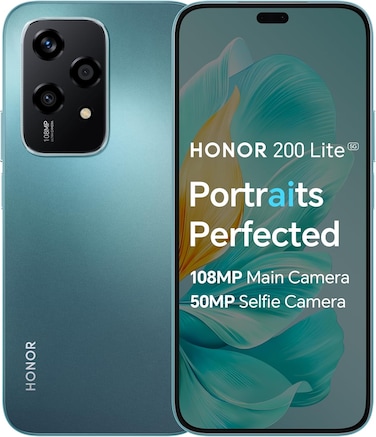 HONOR 200 Lite, 5G Dual SIM, 8GB RAM , 256GB ROM  Cyan Lake - International Version
