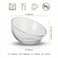 Cuisine Art Soda-Lime Glass 4 Inch Dessert Bowl 500ml Set of 2   Transparent Glass Serving Bowls for Dessert Salad Snacks   Clear Glassware for Home Kitchen &amp; Dining