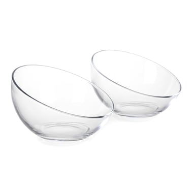 Cuisine Art Soda-Lime Glass 4 Inch Dessert Bowl 500ml Set of 2   Transparent Glass Serving Bowls for Dessert Salad Snacks   Clear Glassware for Home Kitchen &amp; Dining