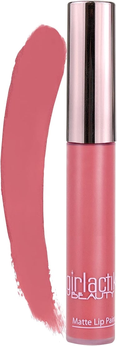 Girlactik Liquid Lipstick, Stay All Day Creamy &amp; Waterptoof Matte Lipliquid. Moisturizing Hydrating, Smudge Proof, For Dry Lips-Allure