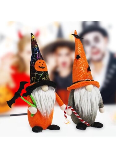 Tomovely Halloween Gnomes Halloween Decorations Plush Elf 2 Pack Swedish Tomte Nisse Faceless Doll Scandinavian Dwarf for Halloween Table Home Ornaments Farmhouse Decor