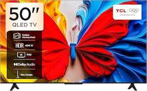 TCL Television 50 Inch Smart TV QLED HDR 10 Google TV Dolby Audio Game Mode Multiple Eye Care with Slim Design 50S5K 2025 Model