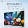 تلفزيون TCL الذكي مقاس 32 بوصة S51K بدقة Full HD وتقنية QLED (موديل 2026)، Google TV، HDR10، نطاق ألوان فائق الاتساع، Dolby Audio، Google Cast، أوضاع مشاهدة متعددة، تصميم معدني بدون حواف - 32S51K أسود