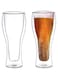 BLACKSTONE Double Wall Glass Tumbler Cups, Tropical drinks cups, Soft drink cups set of 2PCS 450ML - DBM007