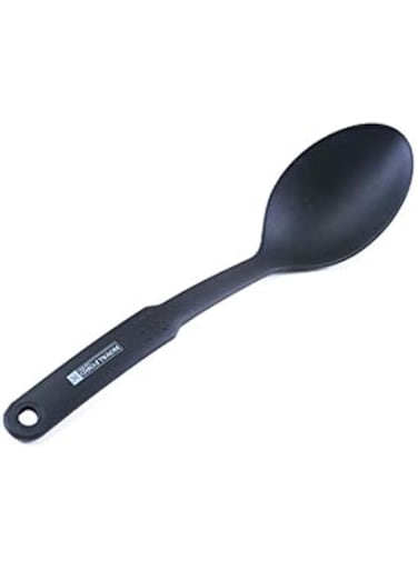Royalford Professional Nylon Cooking and Serving Spoon with Soft Grip Handle - Dinner Cutlery/Crockery Utensil &ndash; Ultra Stylish with Long Handle - 30 cm