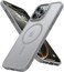 توراس غطاء مغناطيسي مقاوم للصدمات لهاتف iPhone 16 Pro Max، مغناطيسي قوي 18N، حماية عسكرية بطول 12 قدمًا، MagSafe، غطاء رفيع شفاف غير لامع، سلسلة Guardian المغناطيسية، رمادي تيتانيوم
