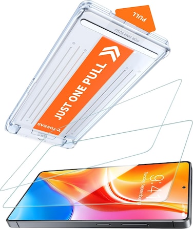 TORRAS 12FT Military-Grade Shatterproof for Samsung Galaxy S25 Ultra Screen Protector, 9H+ Durable ＆ Just One-Pull, Full Coverage Bubble Free,  Tempered Glass, Install Master Series, 1 Pack, Clear