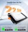 TORRAS Power Bank with Built-in USB-C Cable, Ultra-Slim 10,000mAh Portable Charger USB C, 22.5W Fast Charging Battery Pack for iPhone 16/15/Samsung S25 Ultra/Android, Glacier White (No-Wireless)