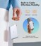 TORRAS Power Bank with Built-in USB-C Cable, Ultra-Slim 10,000mAh Portable Charger USB C, 22.5W Fast Charging Battery Pack for iPhone 16/15/Samsung S25 Ultra/Android, Glacier White (No-Wireless)
