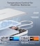 TORRAS Power Bank with Built-in USB-C Cable, Ultra-Slim 10,000mAh Portable Charger USB C, 22.5W Fast Charging Battery Pack for iPhone 16/15/Samsung S25 Ultra/Android, Glacier White (No-Wireless)