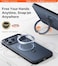 TORRAS Ostand Spin Series for iPhone 17 Pro Case, With Camera Control Button, 360&deg; Spin Magnetic Stand, MagSafe Compatible, Mil-Grade Protection Case with Kickstand &ndash; Q3 Spin, Clear