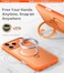 TORRAS Ostand Spin Series for iPhone 17 Pro Max Case, With Camera Control Button, 360&deg; Spin Magnetic Stand, MagSafe Compatible, Mil-Grade Protection Case with Kickstand &ndash; Q3 Spin, Energy Orange