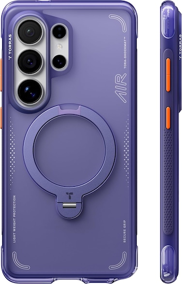 تورس Ostand Q3 Air جراب لسامسونج S26 ألترا حامل 360 مغناطيسي حماية قوية Violet