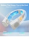 COOLIFY 2S Neck Air Conditioner, Cool Down 30&deg;F in 1S Neck Fan, Strong Wind Portable Neck Fan, Neck Cooler and Heater Personal Neck Fan 3-Speed, App Control Neck Fan Rechargeable - White