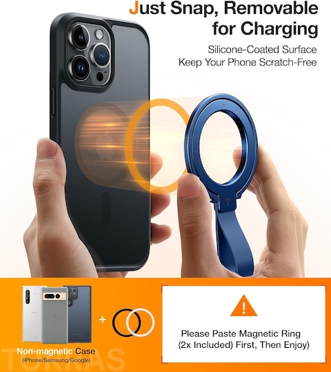 Torras Omniring (X003W140RZ) Magnetic Phone Grip Holder MagSafe Ring For All Phones Blue