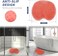Shower Foot Scrubber Mat Back Washer Back Exfoliating Bath Wash Pad Wall Mounted Slip Suction Cups Foot Scrubber for Use in Shower Cups Foot Cleaner for Men and Women" Pink