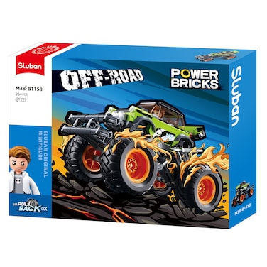 Sluban PowerBricks Pullback Off-road vehicle(264pcs)