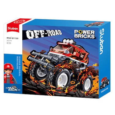 Sluban PowerBricks Pullback Off-road vehicle(261pcs)
