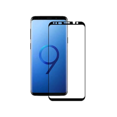 Devia 3D Curved Tempered Glass Full Screen Protector for Samsung S9, Seamless Fit, Scratch Protection, Easy Installation, Bubble-Free - Black

