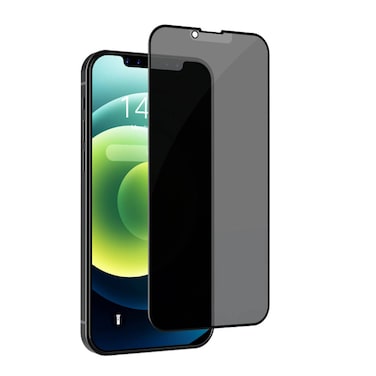 Devia Van Series Privacy PET Edge Twice-Tempered Glass Compatible for iPhone 13 Pro Max (6.7") Anti-Peeping Screen Guard, Easy Installation with Alignment Frame, Anti-Scratch - Black