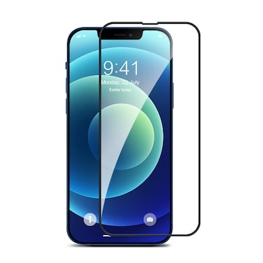 Devia Van Series شاشة كاملة بحافة سيليكون من الزجاج المقسى مرتين متوافقة مع iPhone 13 / 13 Pro (6.1 بوصة) سهلة التركيب، مضادة للخدش، واقي شاشة بإطار محاذاة - شفاف