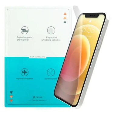 فيلم أمامي ذكي TPU لحماية الشاشة من ديفيا كينتون سيريز لأغلب أجهزة الآيفون، 50 قطعة، مقاوم للخدش، تغطية كاملة، تركيب سهل، خالي من الفقاعات - شفاف
