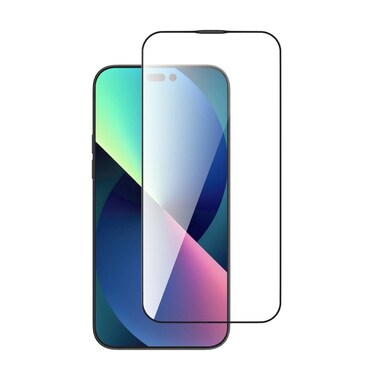 Devia Van Series Full Screen Anti-Static Tempered Glass with Assist Tool for iPhone 14 Pro, provides scratch and damage protection, easy installation with assist tool - Black
