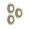 Devia Peak Series Camera Lens Protector Compatible With iPhone 14 Pro / 14 Pro Max (3pcs), Crystal Clear Lens, Bold Outline, No Blur &amp; Clear Lens, Clear and Focused Imaging - Gold