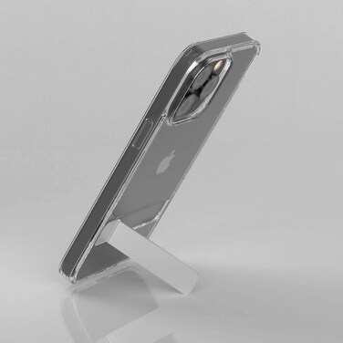 جراب حماية شفاف للغاية من ديفيا مع دعامة مدمجة لهاتف iPhone 14 Pro Max، مادة TPU ممتازة، حماية من الخدوش والتلف، تصميم شفاف - شفاف