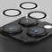Devia iPhone 15 Pro &amp; 15 Pro Max Lens Protector for Peak Series Crystal (3 pcs), 9H Hardness, High Aluminum Glass + PC Material, Seamless Absorption - Clear
