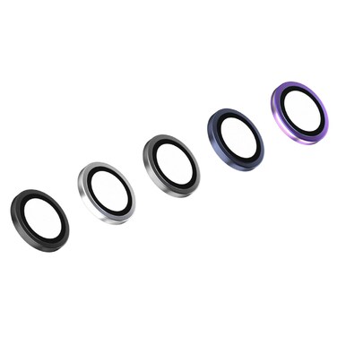 ديفيا آيفون 15 برو و 15 برو ماكس لسلسلة Peak كريستال واقي عدسة (3 قطع)، صلابة 9H، زجاج + سبيكة التيتانيوم، مقاوم للانفجار، حماية ضد الخدوش - التيتانيوم
