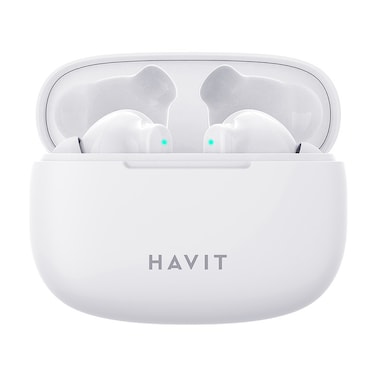 HAVIT Audio Series TW967 True Wireless Earbuds - Stylish White Design, Powerful Sound, Touch Control &amp; Long Battery Life