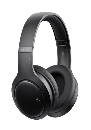 Havit H633BT Wireless Headphones - Stylish Over-Ear Design, Dynamic 40mm Drivers, 20-Hour Battery Life, Bluetooth 5.1, Foldable, Comfortable Fit - Black