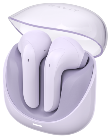 Experience Exceptional Sound with Havit TW974 Wireless Earbuds &ndash; Sleek Design, Powerful Audio, Long Battery Life, Water-Resistant, and Touch Control &ndash; The Perfect Choice for Music Lovers! - Purple