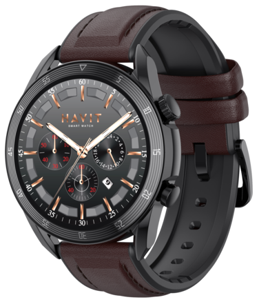 Smart Life Pro Series Smart Watch: 1.43" AMOLED Display, Bluetooth Calling, 100+ Sports Modes, IP68 Waterproof, Heart Rate &amp; Blood Pressure Monitoring, Stylish Design for Active Lifestyles - Brown