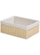 Homesmiths Small Storage Basket Natural with Liner 28 x 20 x 10 cm