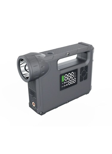 Multifunctional 5-in-1 Jump Starter, Air Pump, Lighting, USB Power Bank