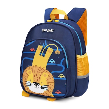 Sun Eight Toddler Backpack for Girls Kids Backpack Cute 3D Cartoon School Bag for Baby Girl Boy 2-5 Years, SE22063, Navy Blue Yellow