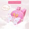 Sun Eight Toddler Backpack for Girls Ages 1-4, Preschool Cartoon Backpack with Anti-Lost Harness and Lunch Compartment, Cute 3D Butterfly School Bag, SE22065, Rose Butterfly