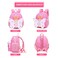 Sun Eight Toddler Backpack for Girls Ages 1-4, Preschool Cartoon Backpack with Anti-Lost Harness and Lunch Compartment, Cute 3D Butterfly School Bag, SE22065, Rose Butterfly