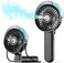 SWEETFULL Portable Misting Fan - 180 Foldable Handheld Personal Fan with Mist Spray, 3 Speeds, 30ml Water Tank, USB Rechargeable for Travel, Outdoors, Makeup, Camping, Home, and Office Use