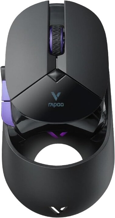 RAPOO VT960PRO Wired and Wireless Gaming Mouse with 26000 DPI, Wireless Connectivity (2.4G), Adjustable CPI Button, 9 Programmable Buttons, Customizable LED, Alluminum Alloy Design - 12125
