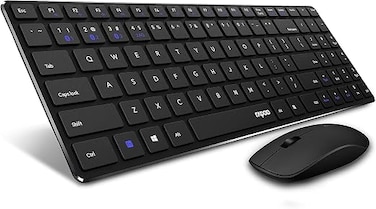 RAPOO 9320m Multi-Mode Wireless Optical Mouse &amp; Keyboard Combo AR Black-RPO-Cmb-9320m-Wh