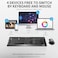 RAPOO 9900M Multi Mode Wireless Keyboard and Mouse Rechargeable Combo (Bluetooth 3.0/4.0/2.4G) English layout, Connect Up to 4 Devices, Extremely Thin Keyboard with Multi-Functional Mouse
