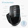 RAPOO 9900M Multi Mode Wireless Keyboard and Mouse Rechargeable Combo (Bluetooth 3.0/4.0/2.4G) English layout, Connect Up to 4 Devices, Extremely Thin Keyboard with Multi-Functional Mouse

