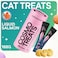 Cat Treats with Liquid Salmon E-Protein Hypoallergenic Lickable Treat For Kitten and Cat All Age (168g Pink)