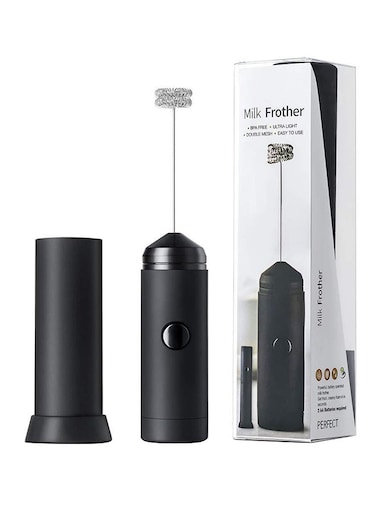 Foam Milk Frother Black/Silver 22x6x6centimeter