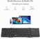 iClever iClever Folding Wireless Keyboard with Sensitive Touch Pad, Pocket-Sized Tri-folding Bluetooth Keyboards with Portable Carry Pouch, Aluminum Alloy Base (Sync Up to 3 Devices), Dark Gray
