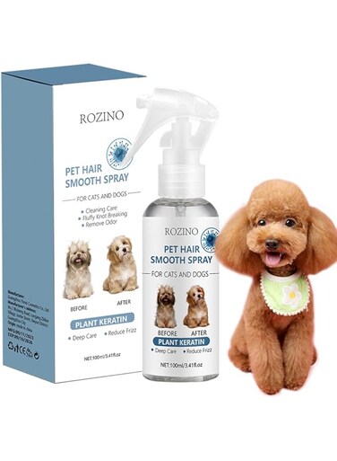 FDTY Pet Detangling Spray,100ml Leave-In Matted Hair Conditioner Spray Eliminate Stctic - Pet Grooming Accessories For Matted Hair, Knots, Stubborn Coats