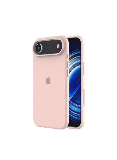 جراب Mobcos iPhone 17 Air الوردي بشعار Elite، مصنوع من السيليكون الفاخر، مزود بخاصية الشحن اللاسلكي المغناطيسي   ملمس ناعم كالحرير   حماية فائقة ضد الصدمات بمعايير عسكرية   توافق مغناطيسي قوي   غطاء أنيق وفاخر